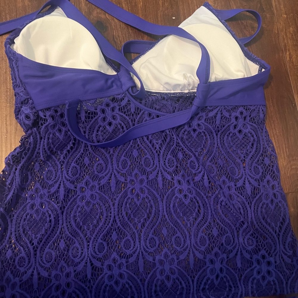 Purple Lace Halter Top and Skirt Set - Picture 3 of 3